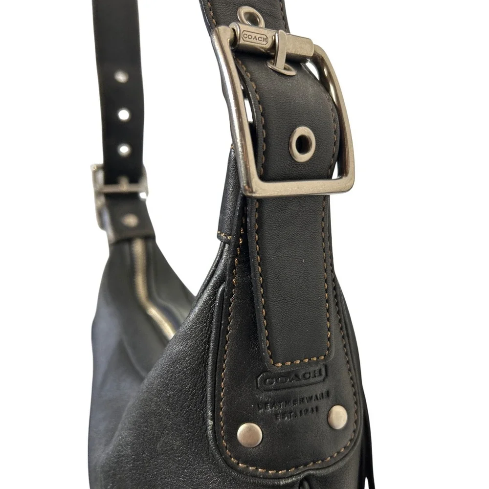 VTG Coach Soho Crossbody Purse w Shoulder Strap Black‎ Leather 11